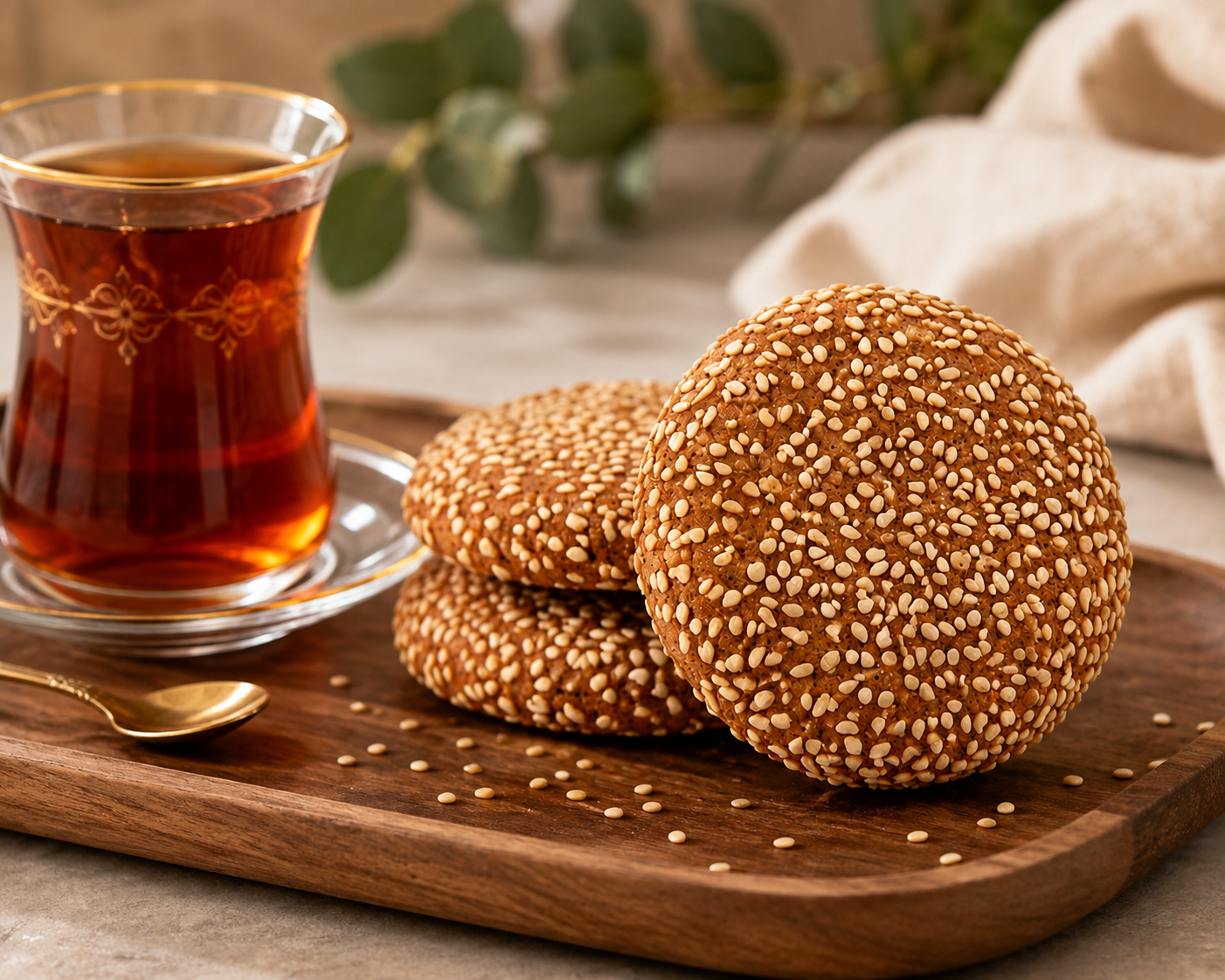 بسكوت سمسم اسمر