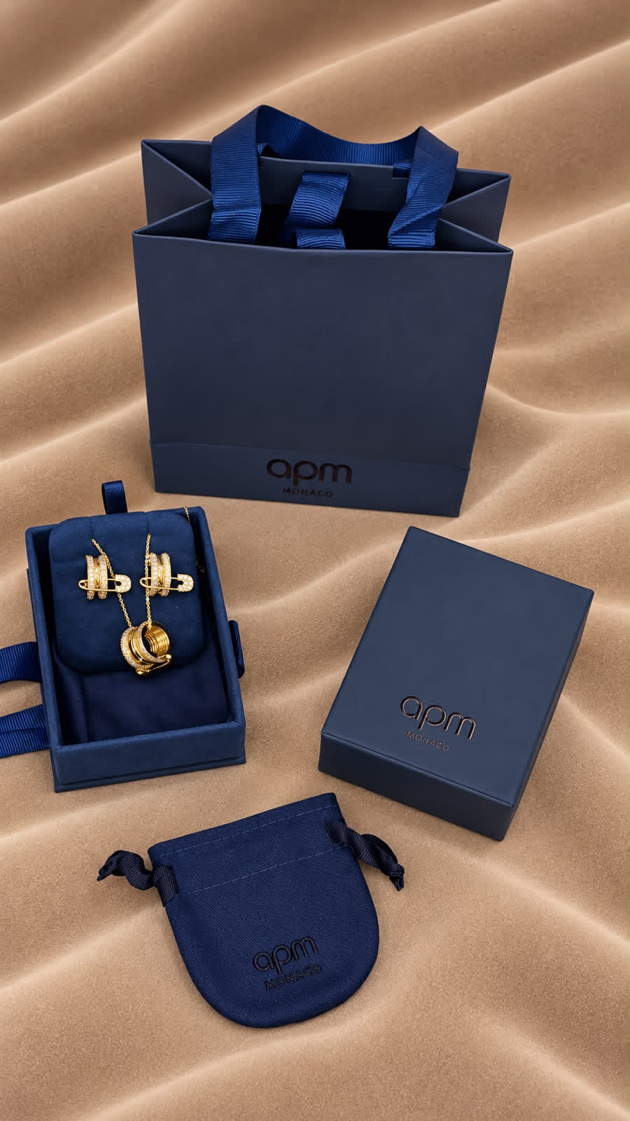 طقم apm شامل الملحقات ذهبي